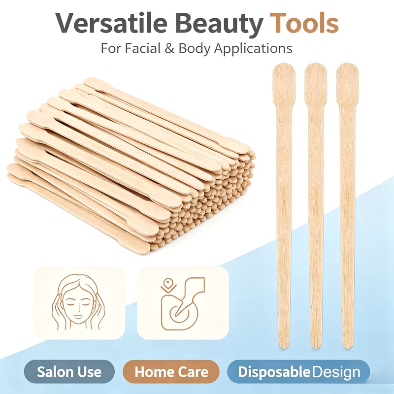 Hair Wax Stick - 100 Espátulas de Depilación para Cera,