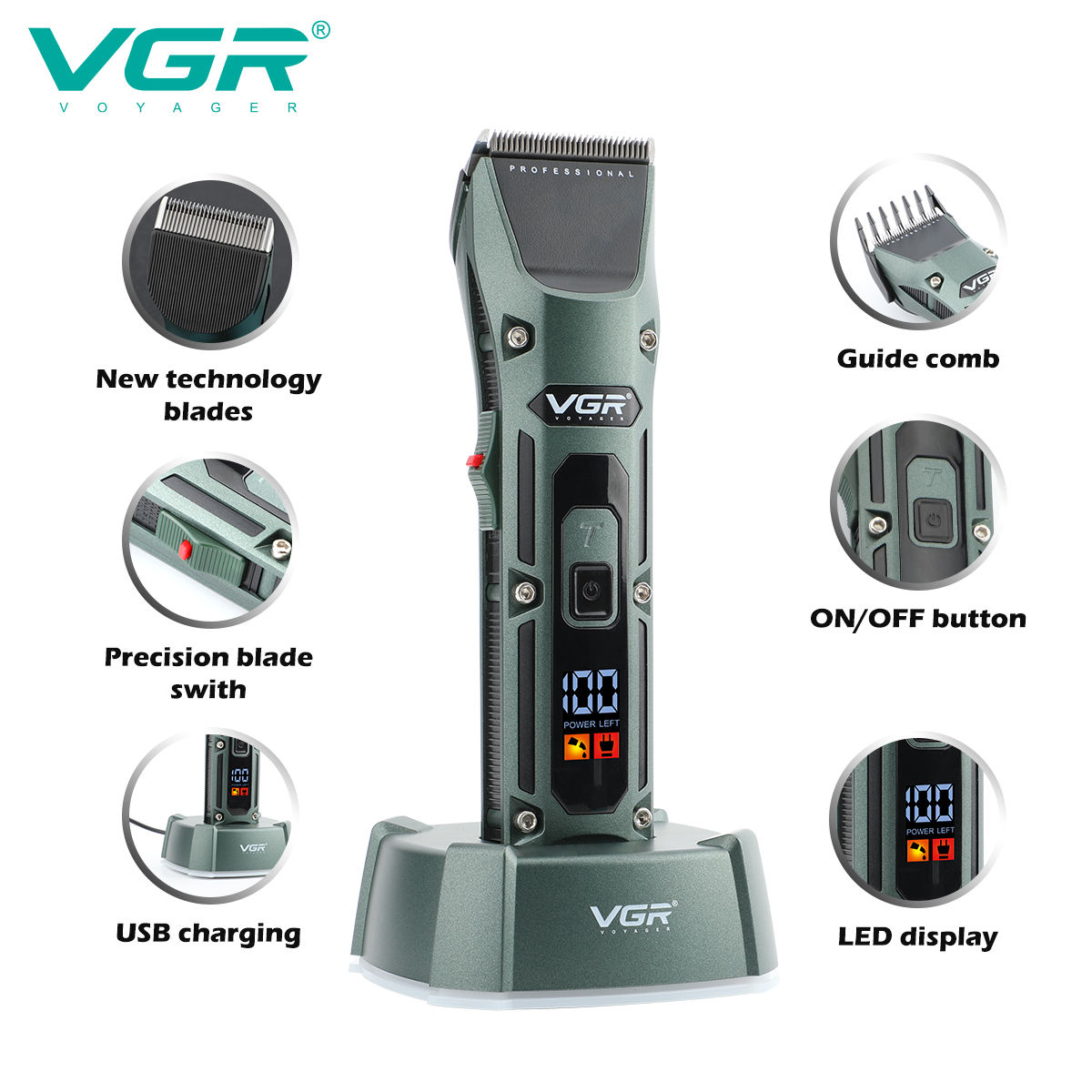 VGR V-696 nueva máquina de cor - Men'S Grooming Scissors reseña y precio